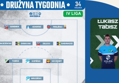 Łukasz Tabisz w drużynie 34. kolejki IV ligi