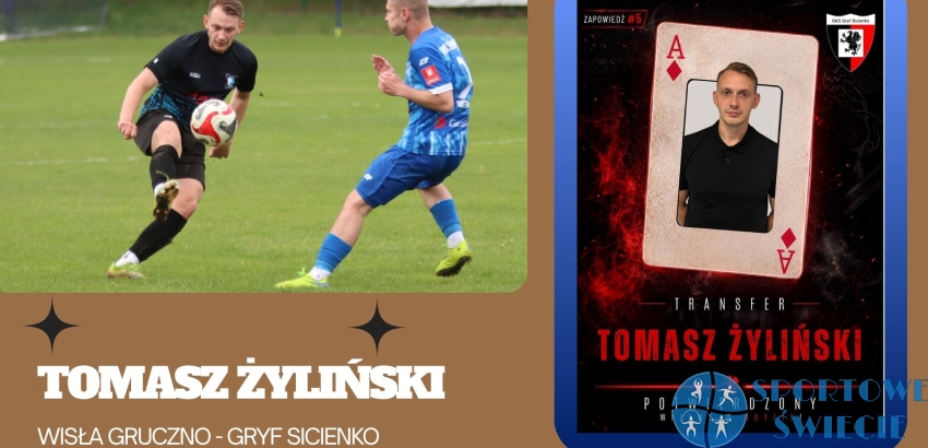 Tomasz Żyliński przeszedł z Wisły Gruczno do Gryfa Sicienko