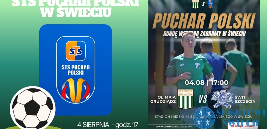 Olimpia Grudziądz zagra mecz Pucharu Polski w Świeciu