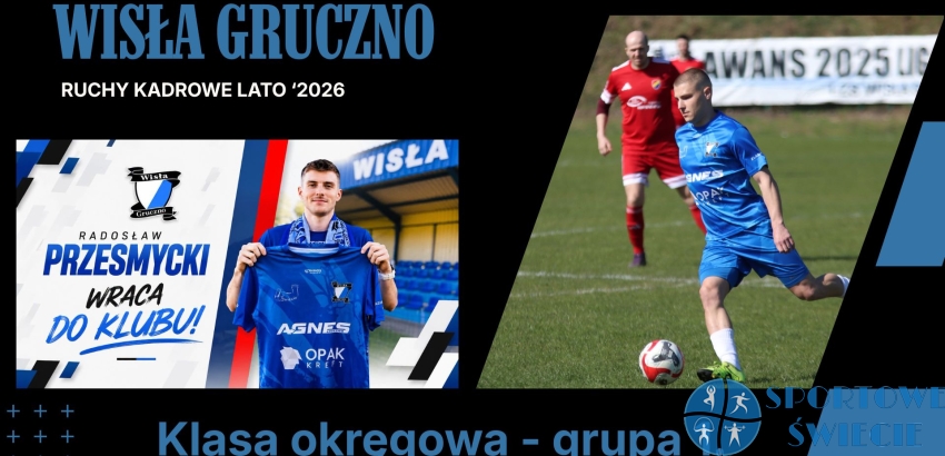 Olaf Wójtowicz zostaje w Wiśle Gruczno. Powrót Radka Przesmyckiego