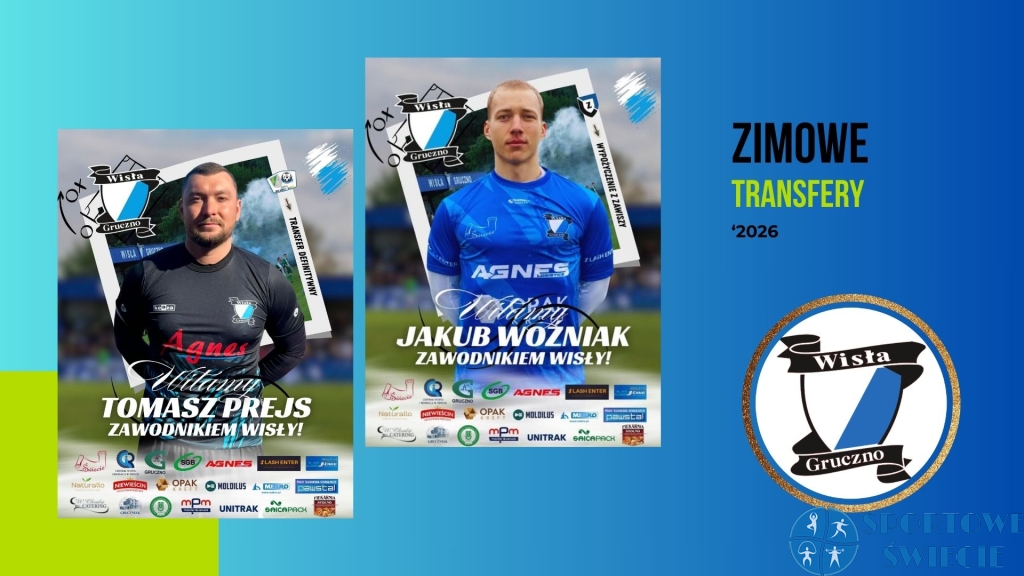Tomasz Prejs i Jakub Woźniak zagrają w Wiśle Gruczno