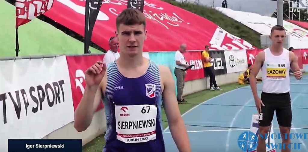 Igor Sierpniewski piątym juniorem w kraju w biegu na 200 m