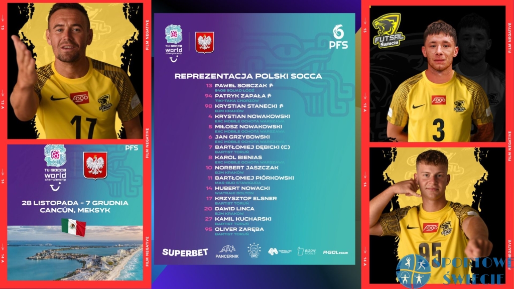 Elsner, Piórkowski i Zaręba zagrają w mundialu socca w Meksyku