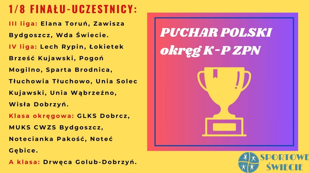 Znamy komplet drużyn, które wiosną powalczą o Puchar Polski K-P ZPN