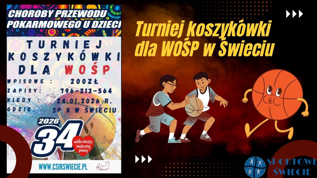 CSiR Świecie zaprasza na turniej koszykówki z okazji finału WOŚP